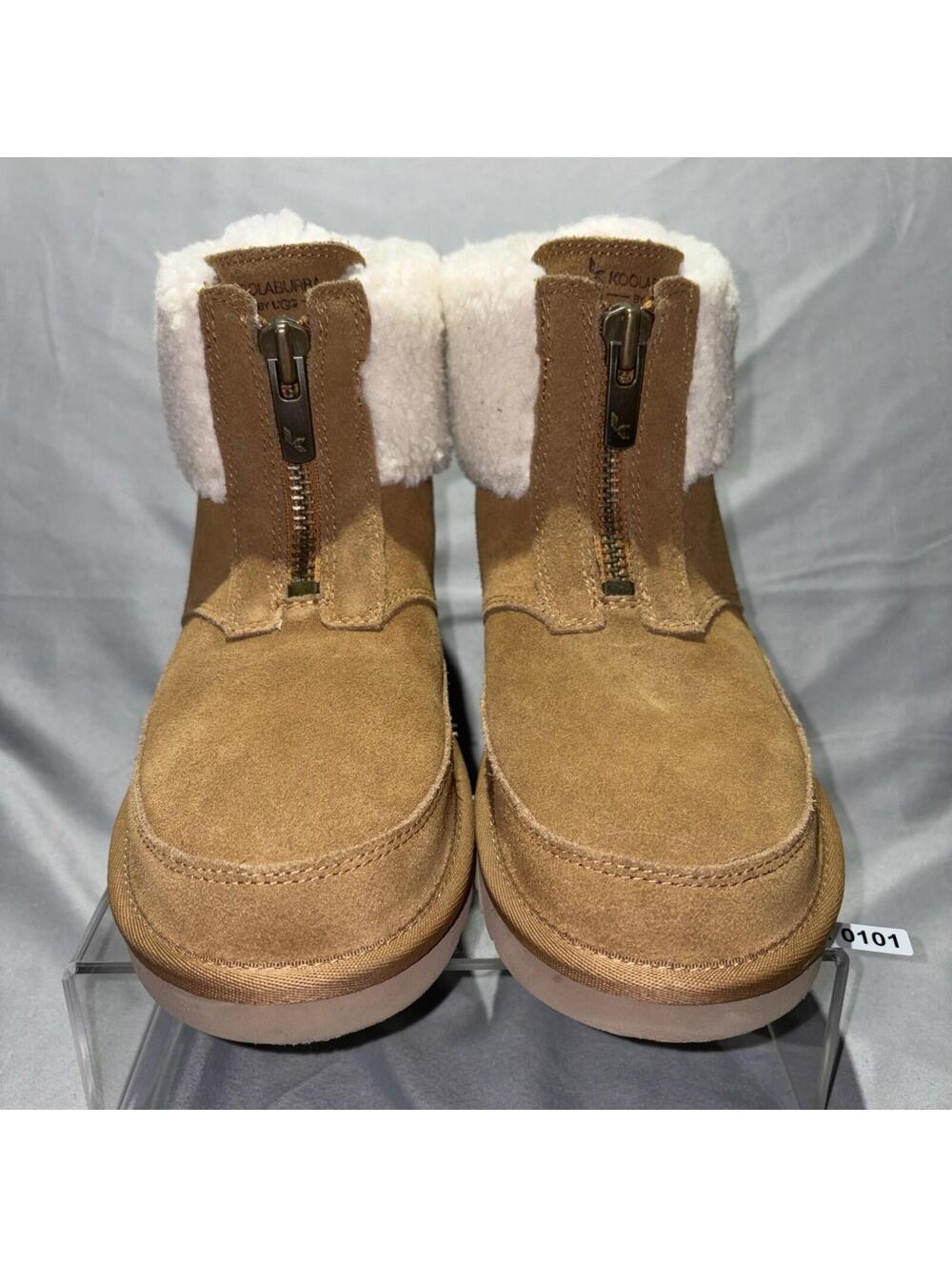 Koolaburra by UGG Faux Fur Ankle Booties Front Zip - Women’s Size 8 NEW - Picture 3 of 12